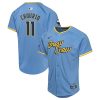 Jackson Chourio 11 Milwaukee Brewers 2024 City Connect Limited YOUTH Jersey - Powder Blue