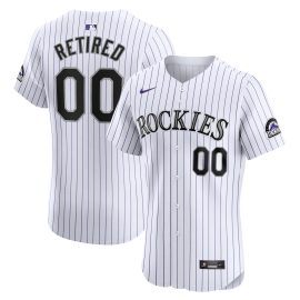 Colorado Rockies Home Elite Pick-A-Player Retired Roster Jersey - White