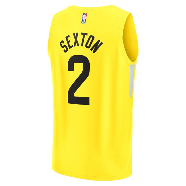 Collin Sexton Utah Jazz Fanatics Youth Fast Break Player Jersey - Icon Edition - Yellow - Image 3