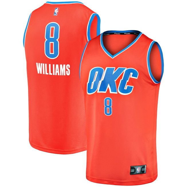 Jalen Williams Oklahoma City Thunder Fanatics Youth Fast Break Replica Player Jersey - Statement Edition - Orange