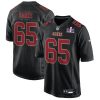 Aaron Banks 65 San Francisco 49ers Super Bowl LVIII Patch Fashion Game Men Jersey - Carbon Black