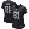 Tim Brown 81 Las Vegas Raiders Women Game Retired Jersey - Black