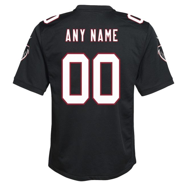 Atlanta Falcons Custom YOUTH Throwback Game Jersey - Black - Image 3
