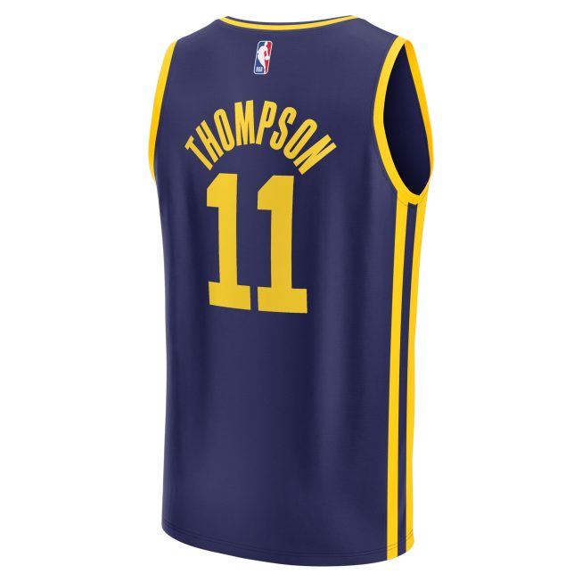 Klay Thompson Golden State Warriors Fanatics Fast Break Replica Player Jersey - Statement Edition - Navy - Image 3