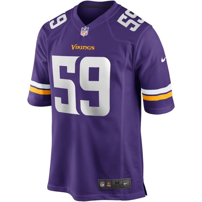 Matt Blair 59 Minnesota Vikings Men Game Retired Jersey - Purple - Image 2