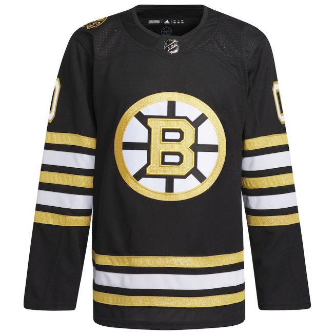 Boston Bruins 100th Anniversary Primegreen Custom Men Jersey - Black - Image 2