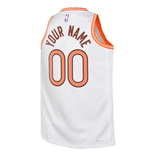 San Antonio Spurs 2023/24 City Edition Swingman Custom YOUTH Jersey - White - Image 3