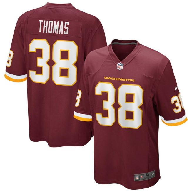 Simeon Thomas 38 Washington Commanders Team Men Game Jersey - Burgundy