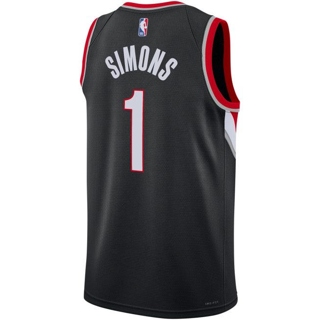 Anfernee Simons Portland Trail Blazers Unisex Swingman Jersey - Icon Edition - Black - Image 3