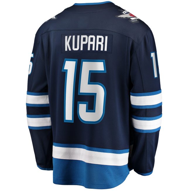 Rasmus Kupari Winnipeg Jets Fanatics Home Premier Breakaway Player Jersey - Navy - Image 3