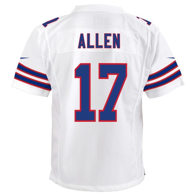 Josh Allen Buffalo Bills Youth Game Jersey - White - Image 3