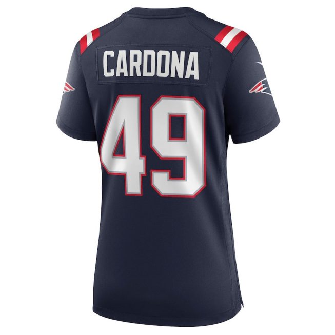 Joe Cardona 49 New England Patriots Women Game Jersey - Navy - Image 3