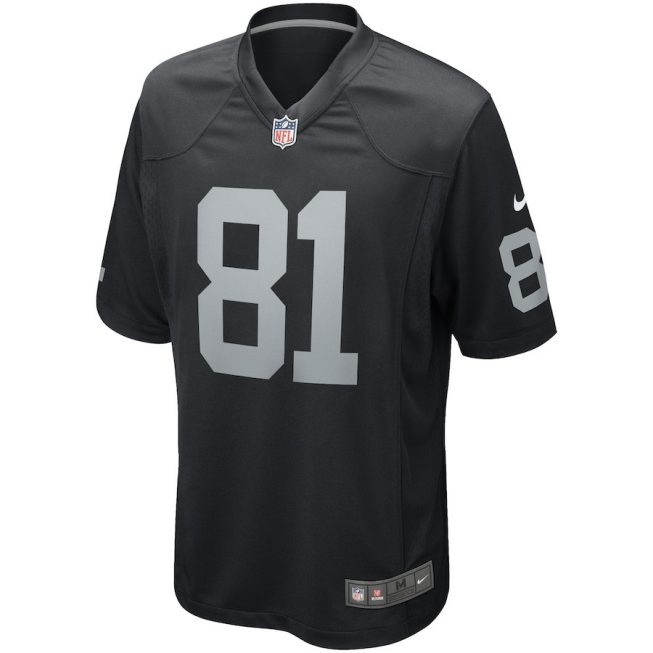 Tim Brown 81 Las Vegas Raiders Men Game Retired Jersey - Black - Image 2