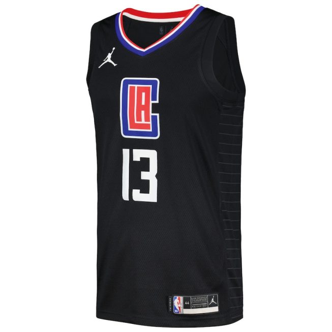 Paul George 13 LA Clippers Swingman Player Jersey - Statement Edition - Black - Image 2