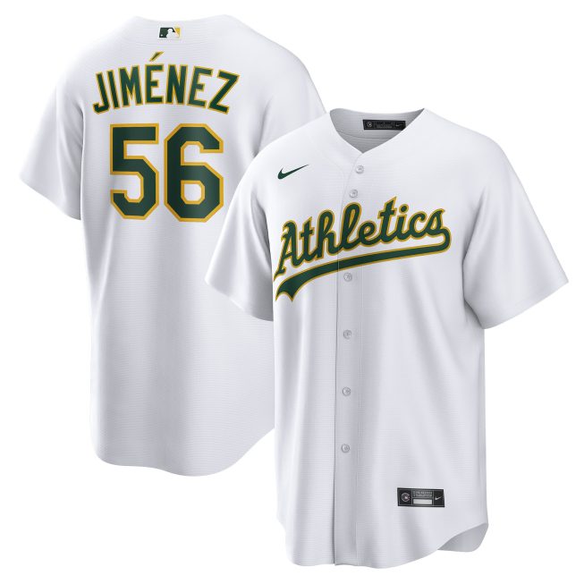 Dany Jimenez Oakland Athletics Home Replica Player Jersey - White