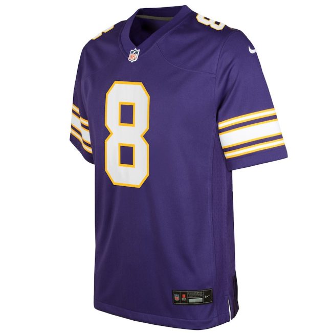 Kirk Cousins 8 Minnesota Vikings YOUTH Game Jersey - Purple - Image 2
