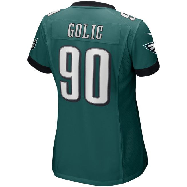 Mike Golic Philadelphia Eagles Women's Game Retired Player Jersey - Midnight Green - Image 3