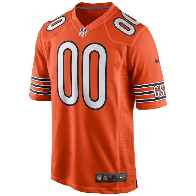 Chicago Bears Custom Alternate Game Men Jersey - Orange - Image 2