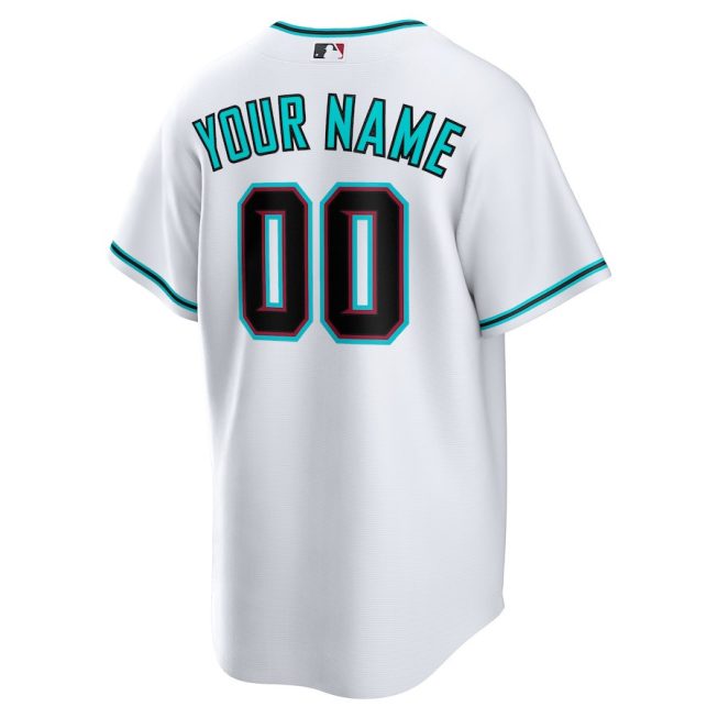Arizona Diamondbacks Alternate Custom Men Jersey - White - Image 3
