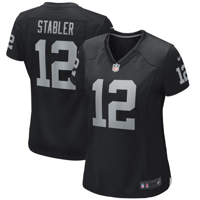 Ken Stabler Las Vegas Raiders Women's Game Retired Player Jersey - Black