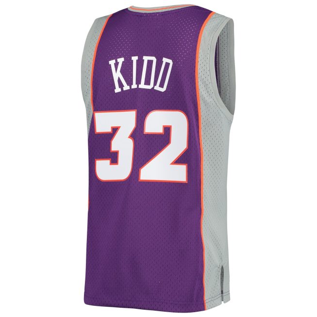 Jason Kidd Phoenix Suns Mitchell & Ness Big & Tall Hardwood Classics 2000/01 Swingman Jersey - Purple - Image 3