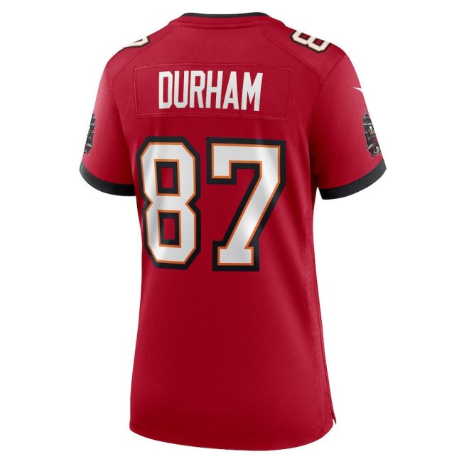 Payne Durham 87 Tampa Bay Buccaneers Women Game Jersey - Red - Image 3