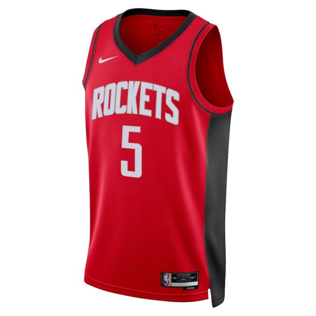 Fred VanVleet 5 Houston Rockets 2023/24 Icon Edition Swingman Jersey - Red - Image 2