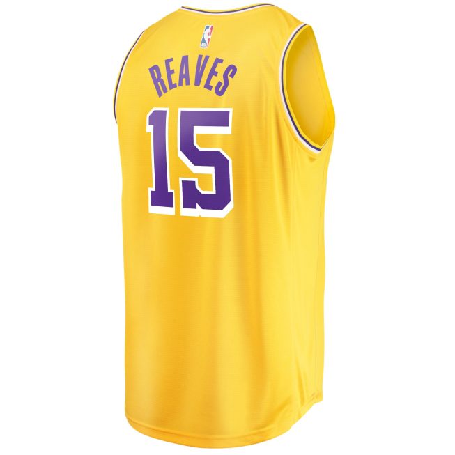 Austin Reaves Los Angeles Lakers Fanatics Fast Break Player Jersey - Icon Edition - Gold - Image 3