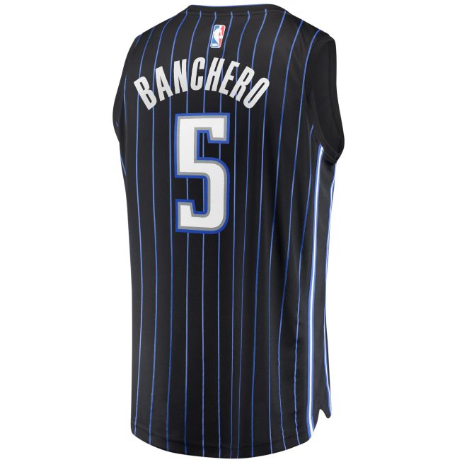 Paolo Banchero Orlando Magic Fanatics Fast Break Replica Player Jersey - Icon Edition - Black - Image 3