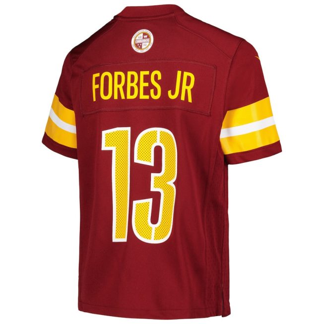 Emmanuel Forbes Jr. 13 Washington Commanders YOUTH Game Jersey - Burgundy - Image 3