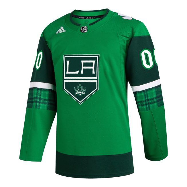 Los Angeles Kings St. Patrick's Day Authentic Custom Jersey - Kelly Green - Image 2