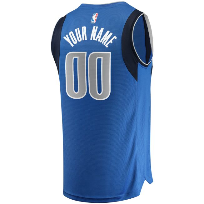 Dallas Mavericks Fanatics Fast Break Custom Replica Jersey Blue - Icon Edition - Image 3