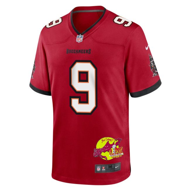 Joe Tryon-Shoyinka 9 Tampa Bay Buccaneers Super Bowl LIX New Orleans Patch Game Men Jersey - Red - Image 3