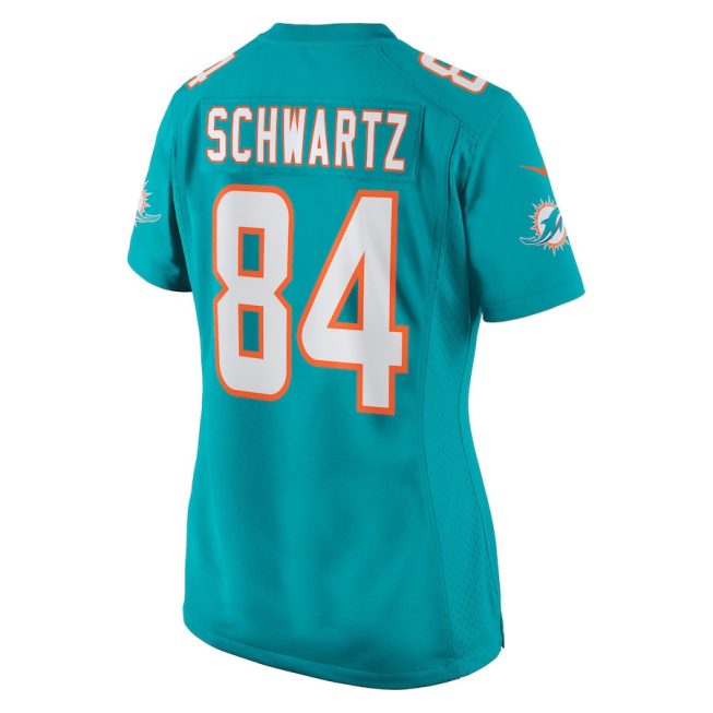 Anthony Schwartz 84 Miami Dolphins Game Women Jersey - Aqua - Image 3