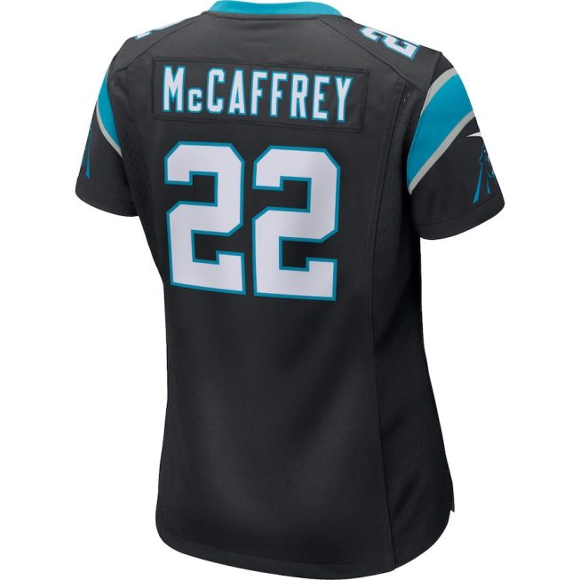 Christian McCaffrey 22 Carolina Panthers Women's Game Jersey - Black - Image 3