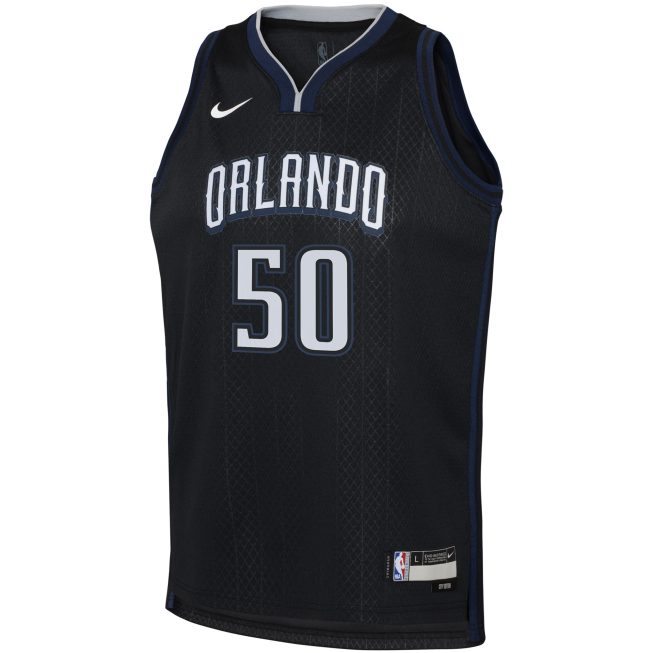 Cole Anthony Orlando Magic Youth 2022/23 Swingman Jersey - City Edition - Black - Image 2