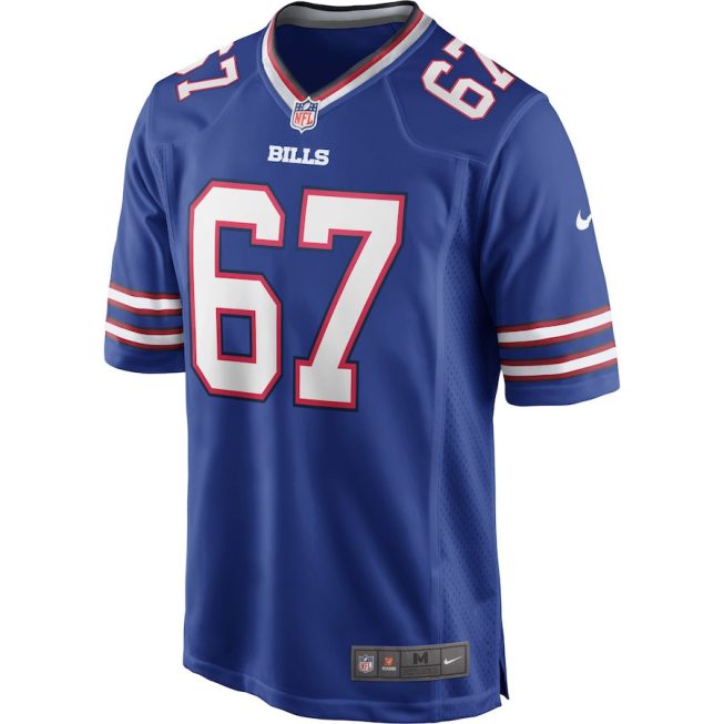 Kent Hull 67 Buffalo Bills Men Game Retired Jersey - Royal - Image 2