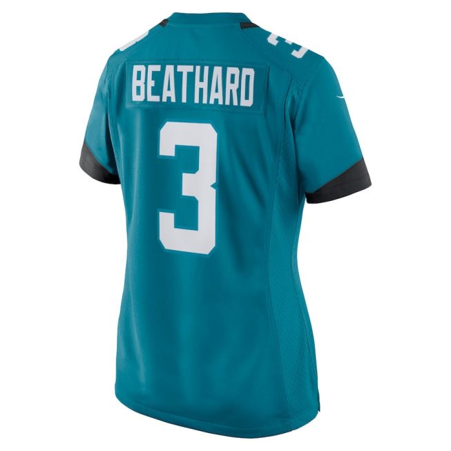 C.J. Beathard 3 Jacksonville Jaguars Women Game Jersey - Teal - Image 3