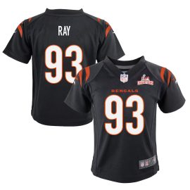 Super Bowl LVI Champions Cincinnati Bengals Wyatt Ray 93 Black Youth's Jersey Jersey