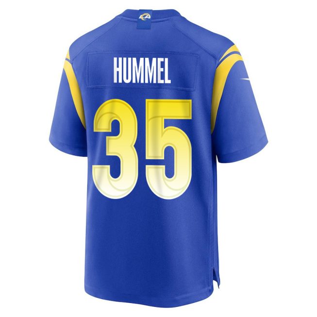 Jacob Hummel 35 Los Angeles Rams Super Bowl LIX New Orleans Patch Game Men Jersey - Royal - Image 2