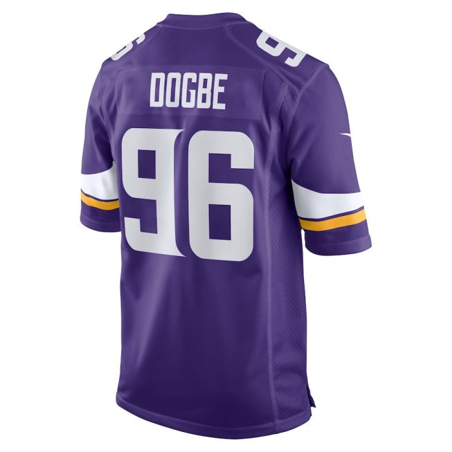 Michael Dogbe 96 Minnesota Vikings Team Game Men Jersey - Purple - Image 3