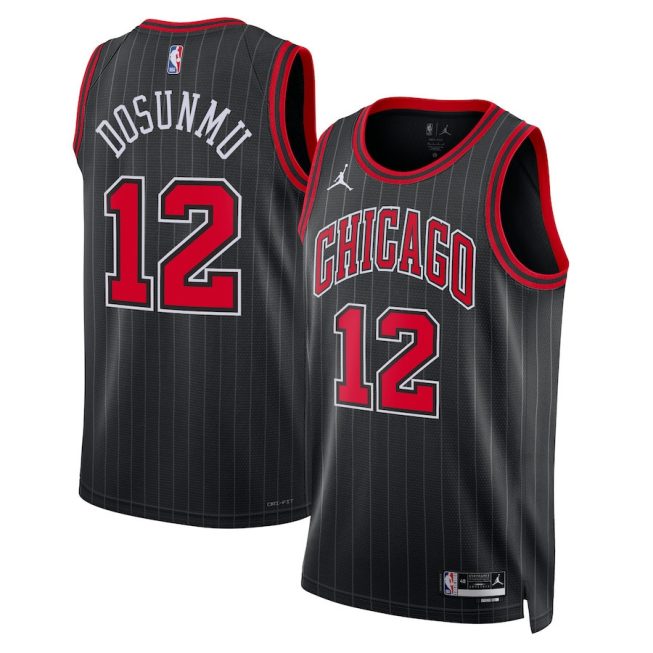 Ayo Dosunmu 12 Chicago Bulls Unisex Swingman Jersey - Statement Edition - Black