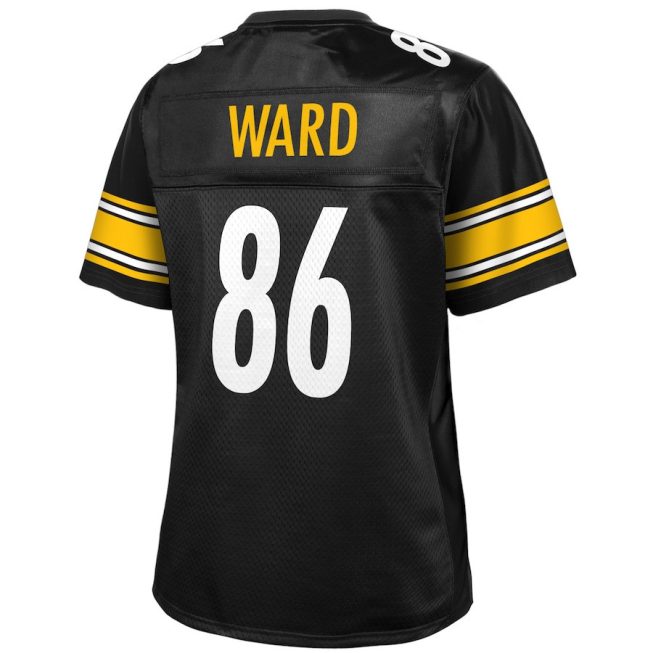 Hines Ward 86 Pittsburgh Steelers Pro Line Women Retired Jersey - Black - Image 3