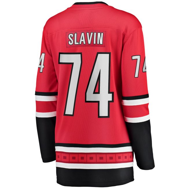 Jaccob Slavin Carolina Hurricanes Fanatics Women's Alternate Breakaway Player Jersey - Red - Image 3