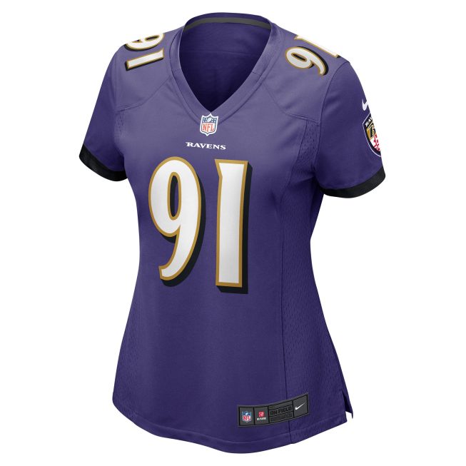 Rayshad Nichols Baltimore Ravens Women's Game Player Jersey - Purple - Image 2