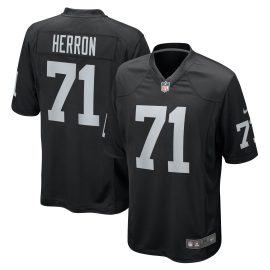 Justin Herron Las Vegas Raiders Team Game Jersey - Black