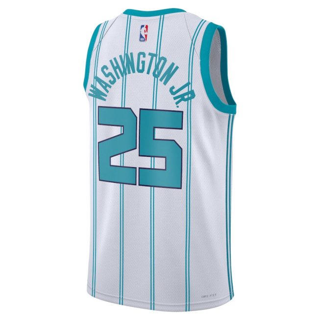P.J. Washington Jr. 25 Charlotte Hornets Unisex Swingman Jersey - Association Edition - White - Image 3
