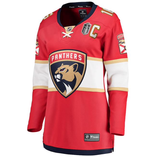 Aleksander Barkov 16 Florida Panthers 2024 Stanley Cup Final Home Breakaway Player Jersey - Red, Women - Image 2