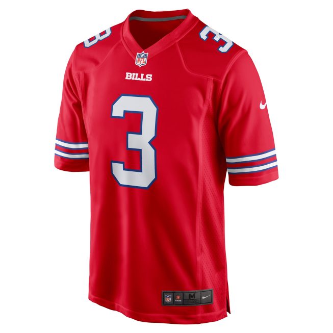 Damar Hamlin Buffalo Bills Alternate Game Jersey - Red - Image 2