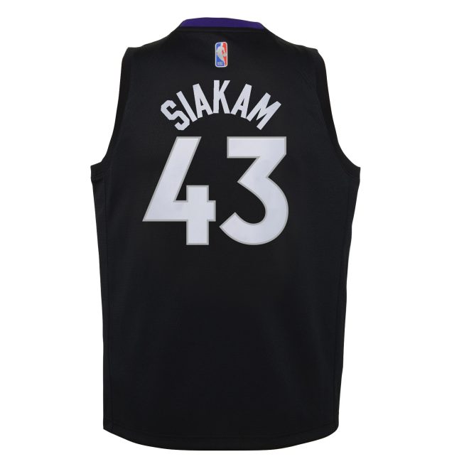 Pascal Siakam Toronto Raptors Youth 2020/21 Swingman Player Jersey Black/Purple - Earned Edition - Image 3